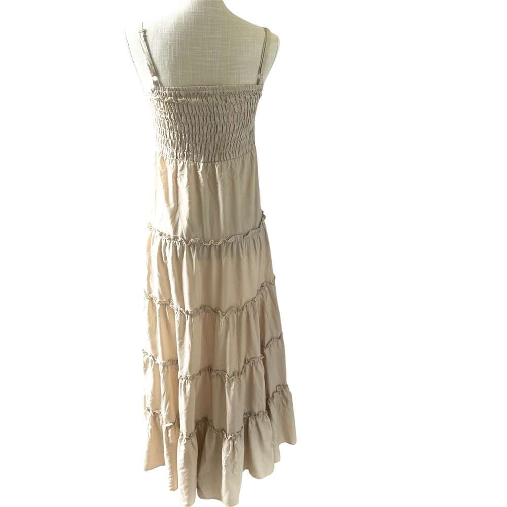 Zenana Outfitters Spaghetti Strap Tan Dress Size Small NWT - Picture 3 of 8